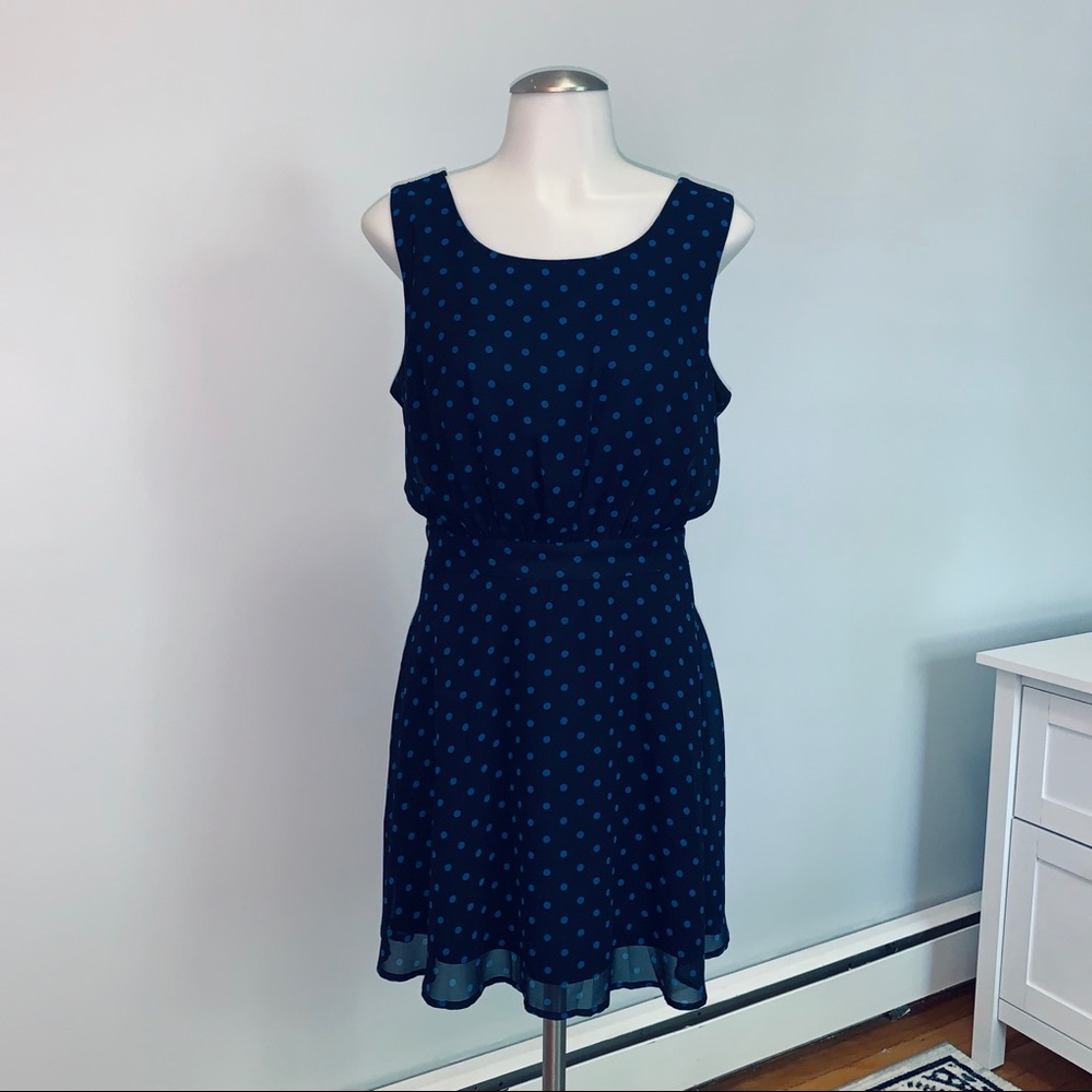 Navy low-back dress